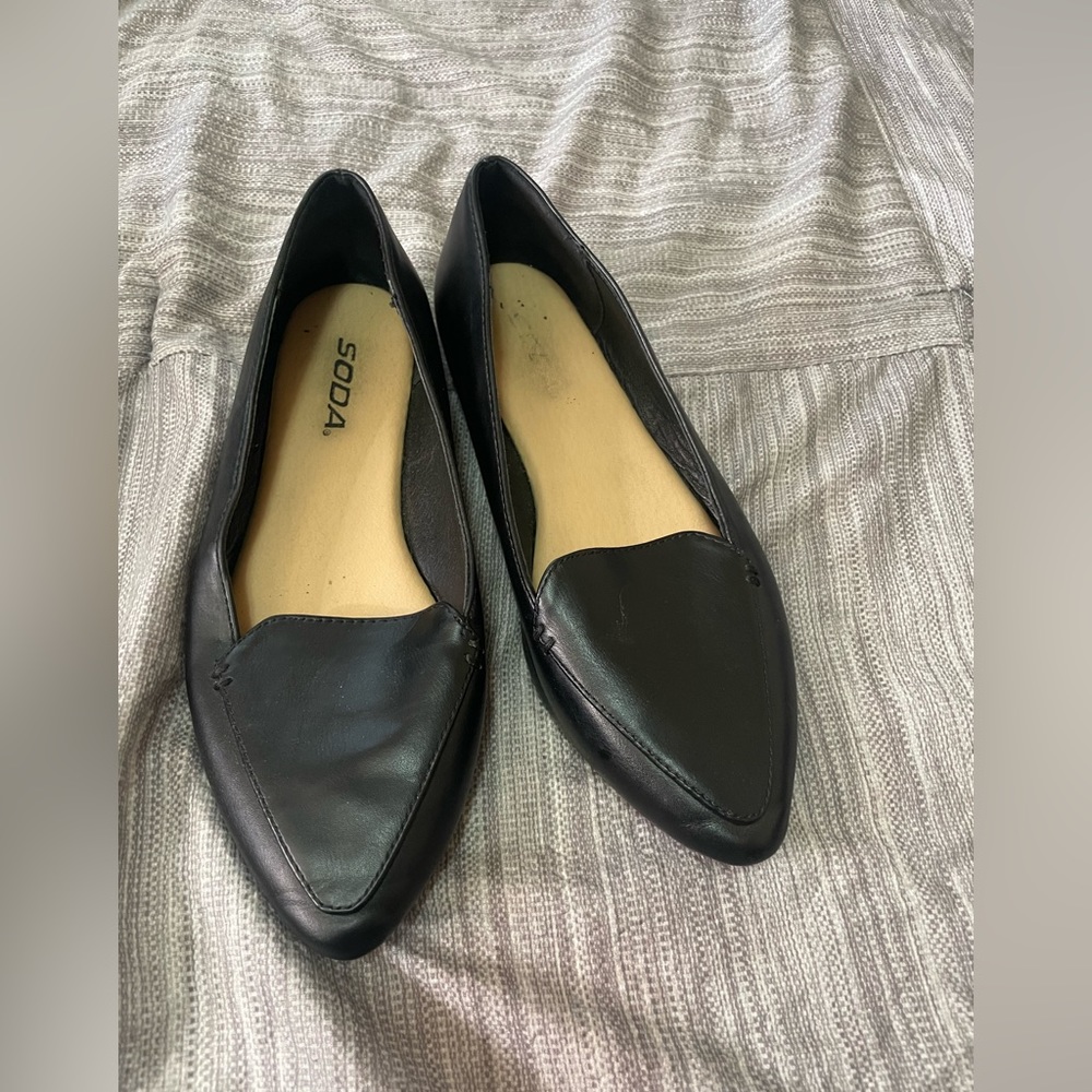 Black loafers